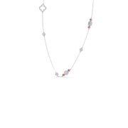Color Accent Diamond Station Necklace – Elegant Yellow, Rose & White Gold Options | JewelVerra