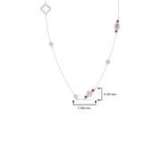 Color Accent Diamond Station Necklace – Elegant Yellow, Rose & White Gold Options | JewelVerra