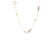 Color Accent Diamond Station Necklace – Elegant Yellow, Rose & White Gold Options | JewelVerra