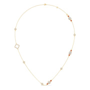 Color Accent Diamond Station Necklace – Elegant Yellow, Rose & White Gold Options | JewelVerra