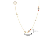 Color Accent Diamond Station Necklace – Elegant Yellow, Rose & White Gold Options | JewelVerra