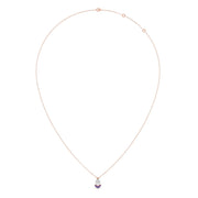 Pear Drop Diamond Pendant Necklace – Blue & White Gemstones in Gold | JewelVerra