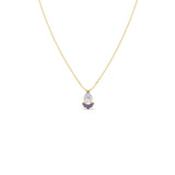 Pear Drop Diamond Pendant Necklace – Blue & White Gemstones in Gold | JewelVerra