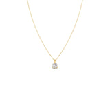 Classic Round Brilliant Diamond Pendant Necklace in Yellow Gold – Timeless Elegance | JewelVerra