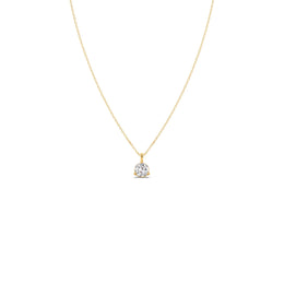 Classic Round Brilliant Diamond Pendant Necklace in Yellow Gold – Timeless Elegance | JewelVerra