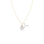 Classic Round Brilliant Diamond Pendant Necklace in Yellow Gold – Timeless Elegance | JewelVerra
