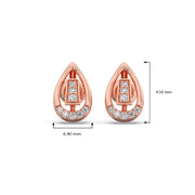 Teardrop Diamond Earrings for Women – Elegant Gold Studs | JewelVerra