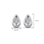 Teardrop Diamond Earrings for Women – Elegant Gold Studs | JewelVerra