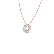 Diamond Circle Pendant Necklace – Sparkling Round Design in Yellow, Rose & Silver Gold | JewelVerra