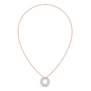 Diamond Circle Pendant Necklace – Sparkling Round Design in Yellow, Rose & Silver Gold | JewelVerra
