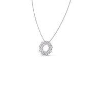 Diamond Circle Pendant Necklace – Sparkling Round Design in Yellow, Rose & Silver Gold | JewelVerra