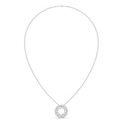 Diamond Circle Pendant Necklace – Sparkling Round Design in Yellow, Rose & Silver Gold | JewelVerra