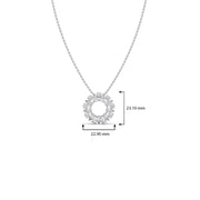 Diamond Circle Pendant Necklace – Sparkling Round Design in Yellow, Rose & Silver Gold | JewelVerra