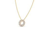 Diamond Circle Pendant Necklace – Sparkling Round Design in Yellow, Rose & Silver Gold | JewelVerra