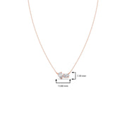 Double Diamond Drop Necklace – Pear & Oval Cut Design in Yellow, Rose & Silver Gold | JewelVerra