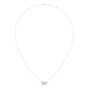 Double Diamond Drop Necklace – Pear & Oval Cut Design in Yellow, Rose & Silver Gold | JewelVerra