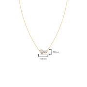 Double Diamond Drop Necklace – Pear & Oval Cut Design in Yellow, Rose & Silver Gold | JewelVerra
