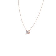Pear-Shaped Diamond Duo Necklace in Yellow Gold – Elegant Minimal Pendant for Women | JewelVerra
