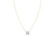 Pear-Shaped Diamond Duo Necklace in Yellow Gold – Elegant Minimal Pendant for Women | JewelVerra