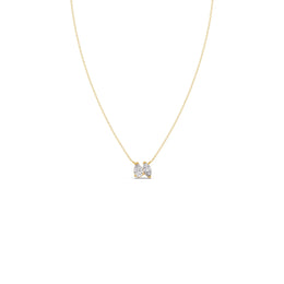 Pear-Shaped Diamond Duo Necklace in Yellow Gold – Elegant Minimal Pendant for Women | JewelVerra