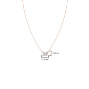 Twin Shape Diamond Pendant Necklace – Baguette & Round Cut in Yellow, Rose & Silver Gold | JewelVerra
