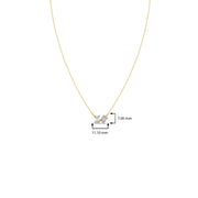 Twin Shape Diamond Pendant Necklace – Baguette & Round Cut in Yellow, Rose & Silver Gold | JewelVerra