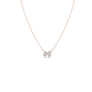 Leaf Diamond Pendant Necklace – Dual Marquise Diamond Leaves in Gold | JewelVerra