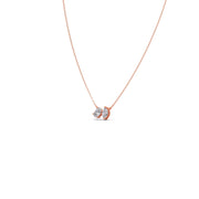 Leaf Diamond Pendant Necklace – Dual Marquise Diamond Leaves in Gold | JewelVerra