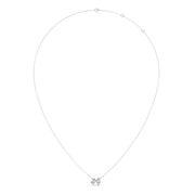 Leaf Diamond Pendant Necklace – Dual Marquise Diamond Leaves in Gold | JewelVerra