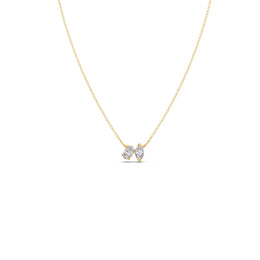 Leaf Diamond Pendant Necklace – Dual Marquise Diamond Leaves in Gold | JewelVerra