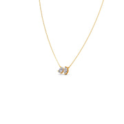 Leaf Diamond Pendant Necklace – Dual Marquise Diamond Leaves in Gold | JewelVerra