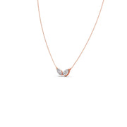 Double Pear-Cut Diamond Necklace – Minimal Gold Pendant for Women | JewelVerra