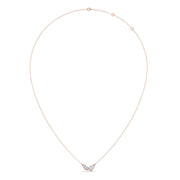 Double Pear-Cut Diamond Necklace – Minimal Gold Pendant for Women | JewelVerra