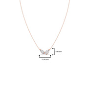 Double Pear-Cut Diamond Necklace – Minimal Gold Pendant for Women | JewelVerra