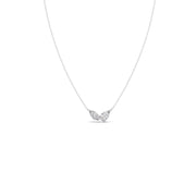 Double Pear-Cut Diamond Necklace – Minimal Gold Pendant for Women | JewelVerra