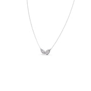 Double Pear-Cut Diamond Necklace – Minimal Gold Pendant for Women | JewelVerra