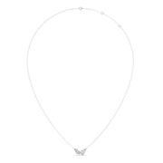 Double Pear-Cut Diamond Necklace – Minimal Gold Pendant for Women | JewelVerra