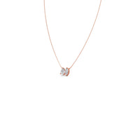 Pear & Marquise Diamond Pendant Necklace – Dual Shape Sparkle in Yellow, Rose & Silver Gold | JewelVerra