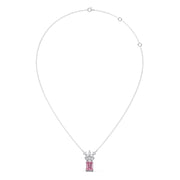 Pink Radiant-Cut Diamond Pendant Necklace – Elegant Statement Jewelry in Gold | JewelVerra