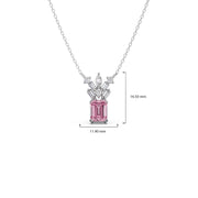 Pink Radiant-Cut Diamond Pendant Necklace – Elegant Statement Jewelry in Gold | JewelVerra