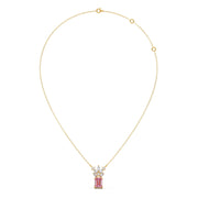 Pink Radiant-Cut Diamond Pendant Necklace – Elegant Statement Jewelry in Gold | JewelVerra