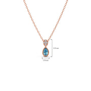 Blue Teardrop Pendant Necklace – Elegant Gemstone & Diamond Gold Jewelry for Women | JewelVerra