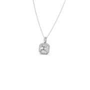 Square Halo Diamond Pendant Necklace – Elegant Sparkle in Gold, Rose Gold & Silver | JewelVerra
