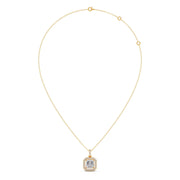 Square Halo Diamond Pendant Necklace – Elegant Sparkle in Gold, Rose Gold & Silver | JewelVerra