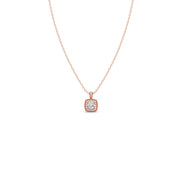 Cushion Halo Diamond Pendant Necklace – Classic Look in Gold, Rose Gold & Silver | JewelVerra