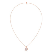Cushion Halo Diamond Pendant Necklace – Classic Look in Gold, Rose Gold & Silver | JewelVerra