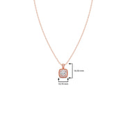 Cushion Halo Diamond Pendant Necklace – Classic Look in Gold, Rose Gold & Silver | JewelVerra