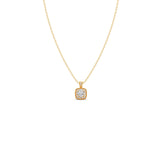 Cushion Halo Diamond Pendant Necklace – Classic Look in Gold, Rose Gold & Silver | JewelVerra