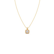 Cushion Halo Diamond Pendant Necklace – Classic Look in Gold, Rose Gold & Silver | JewelVerra