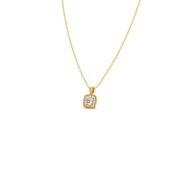 Cushion Halo Diamond Pendant Necklace – Classic Look in Gold, Rose Gold & Silver | JewelVerra